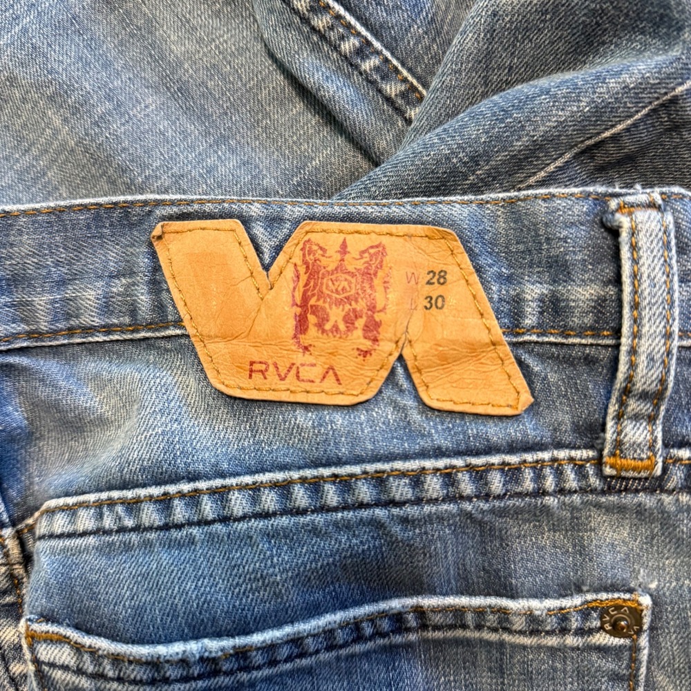RVCA Artist Network Program Jeans Mens 28 Light Blue Excellent Straight Leg ANP - Picture 13 of 13